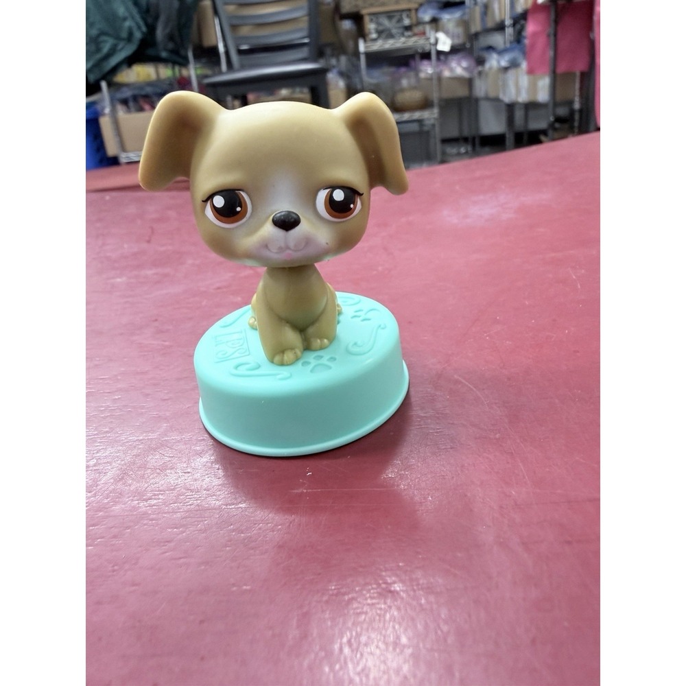 Littlest Pet Shop LPS Brown Puppy Dog With Brown‎ Eyes